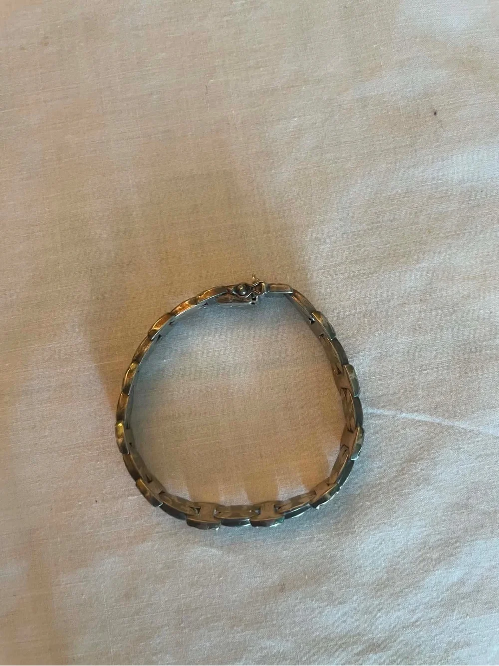 Sterling silver Link Bracelet - Vintage Style 7.25”
